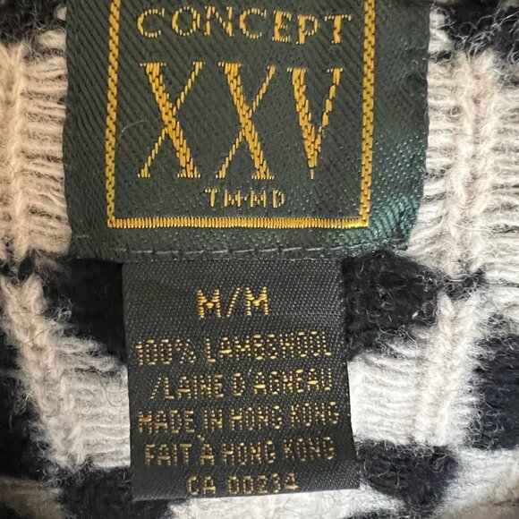 Vintage 90s "The Bay" 100% Lambswool OVERSIZED Nordic Tribal Heritage Sweater-M - Picture 8 of 16